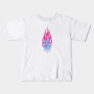 Dripping flames Kids T-Shirt